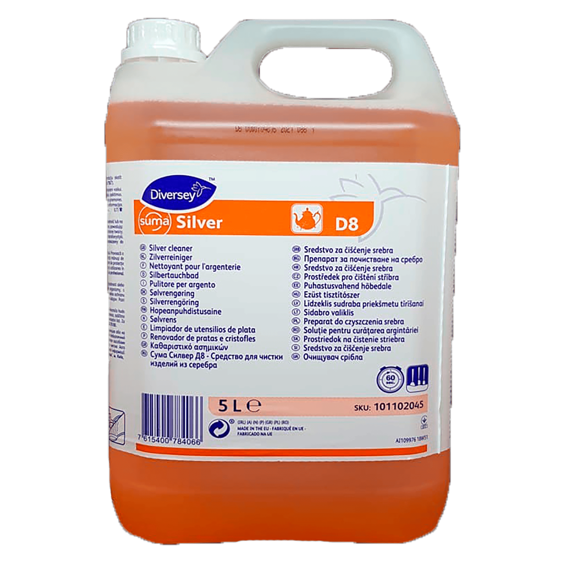 Diversey Suma Silver D8, 5L - засіб для чищення столового срібла